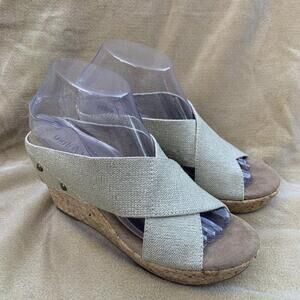 Merona Gold Sandals with Crisscross Design